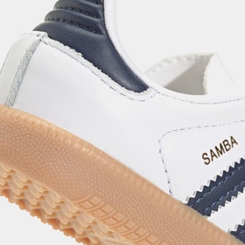 adidas Samba OG Infant Toddler Lifestyle Shoes (Cloud White/Night Indigo/Gum)4