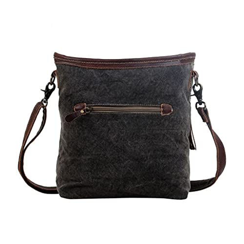 Myra Bag Adaptable Shoulder Bag UpcycledCotton & Cowhide LeatherS-28643