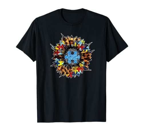 Autism Awareness Day Sunflower Decor For Teacher Mom Camiseta