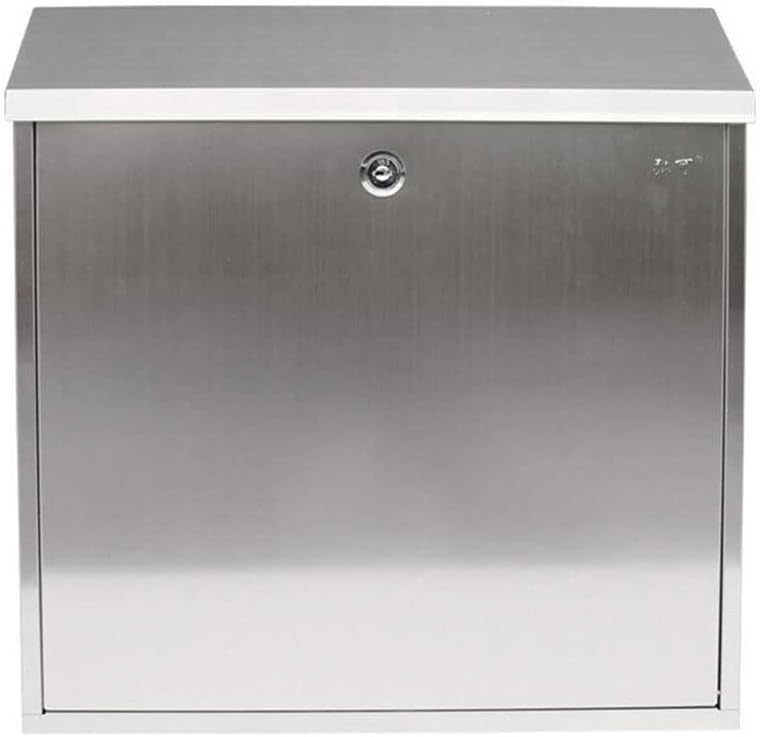 HBJWOV Rust & Weather Proof Vertical Wall Mount Locking Outside Mailboxes with Residential Mailbox Key, White