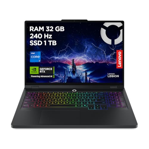 Lenovo Legion Pro 5i Gaming Laptop | i7-14650HX, RTX 5060 8GB, 32GB RAM, 1TB SSD, 16" WQXGA (2560x1600) 165Hz, 24-Zone RGB Backlit, English (UK) Keyboard | Windows 11 Home, Eclipse Black