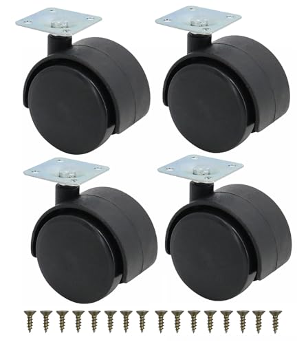 Skyehomo CHYU-022 4Pcs 2 Inch Furniture Casters, Nylon Plastic Swivel Plate Casters cover