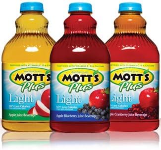 Motts Light Apple Juice, 64 Fluid Ounce Jug -- 8 per case.