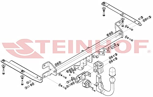 Gancio di traino per Honda Accord CL7 CL9 CN1 VII Berlina 2003-2008+kit 13- poli