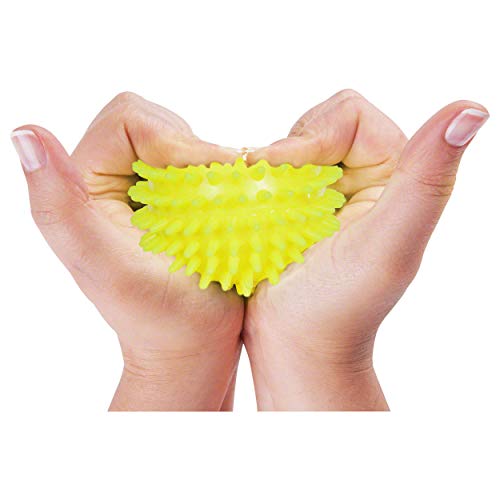 Igelball Massageball Reflexzonen Massage Selbstmassage soft 8 cm neon-gelb – Ansicht 4