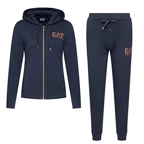 Armani Exchange Survêtement pour femme en molleton coton stretch 6HTV55 TJ31Z - Bleu - L