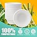 JINVOGREEN 200 Count 12 oz Paper Bowls, Disposable Compostable Bowls Bulk, Heavy Duty Biodegradable Bagasse Bowl for Snacks, Soup, and Salads, White 6