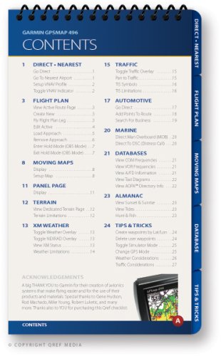 Garmin GPSMAP 496 Qref Checklist (Qref Avionics Quick Reference)      Spiral-bound – December 15, 2008