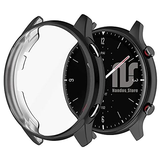 Case capa bumper NSmart de proteção compatíveis com Amazfit GTR 2 / GTR 2e (GTR 2, Preto)