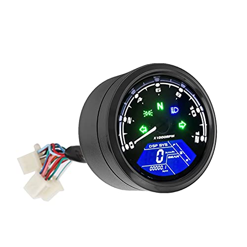 Velocímetro de motocicleta resistente al agua con pantalla LCD multifunción