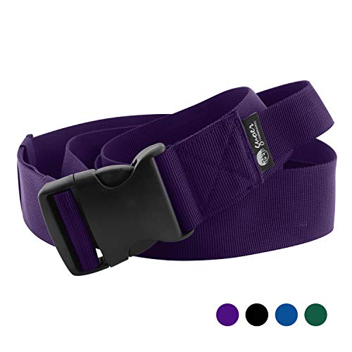 GUOER Walking Gait Belt With Handles Transfer Belts 25"-70" Multiple Colors (25"-52"Purple)