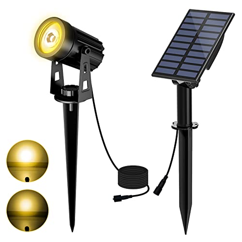 T-SUN Solar Gartenleuchten, 2-in-1 Wasserdicht Drahtlos Outdoor Wandleuchte, 2 Beleuchtungsmodi, Sicherheitsbeleuchtung für Hof, Rasen… – Ansicht 1