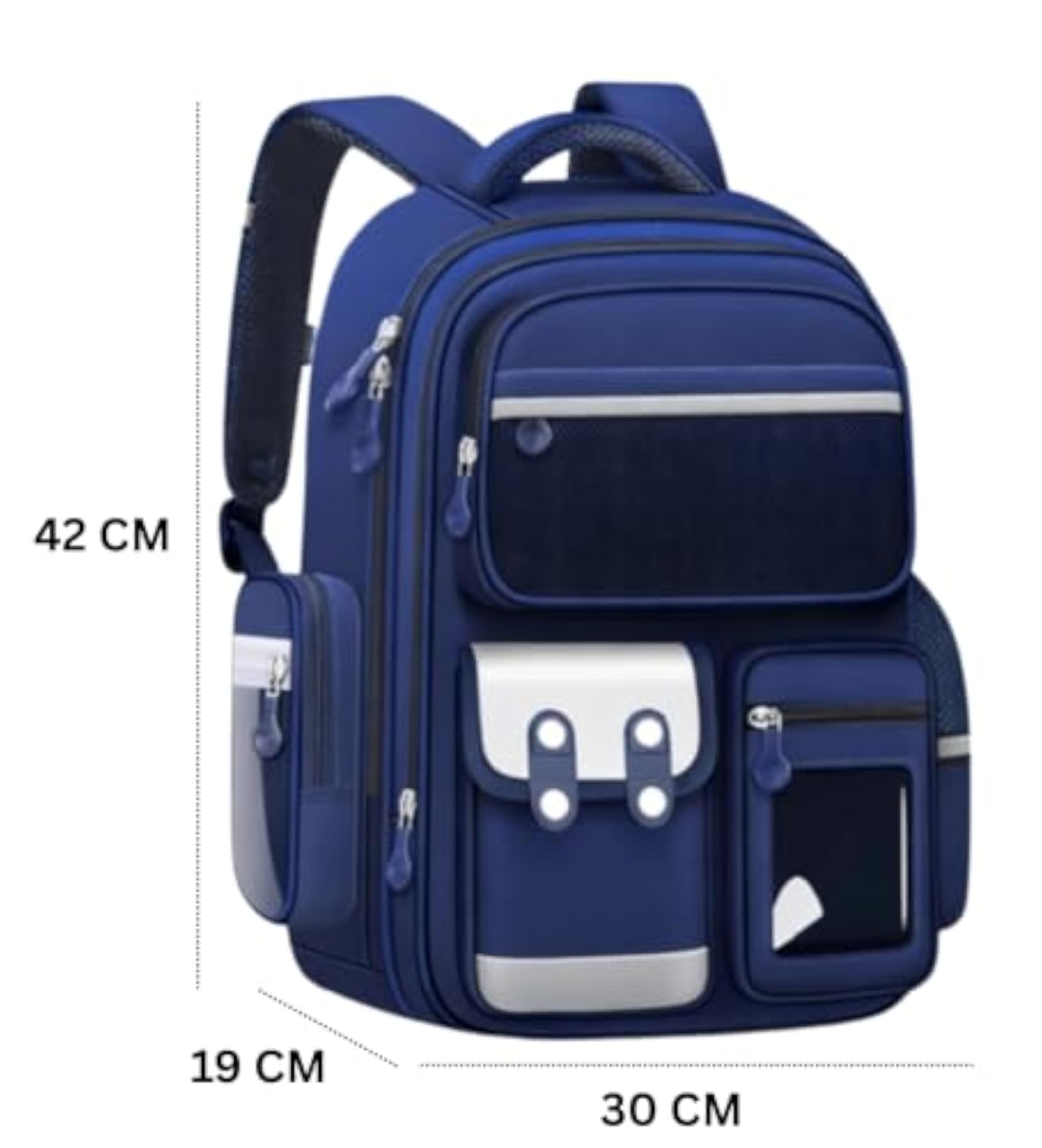 KARTUNBOX School Bag for Class 5 to 10, Kids Backpack with ID Window