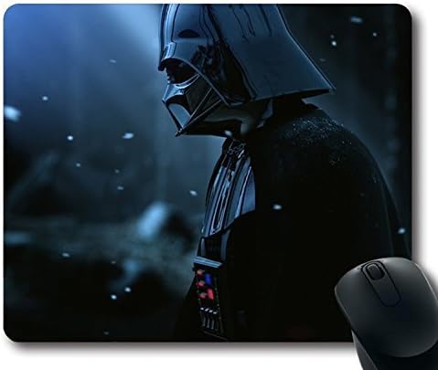 Custom Gaming Mouse Pad with darth vader armor star wars film hat snow Non-Slip Neoprene Rubber Standard Size 9 Inch(220mm) X 7 Inch(180mm) X 1/8 Inch(3mm) Desktop Mousepad Laptop Mousepads Comfortable Computer Mouse Mat
