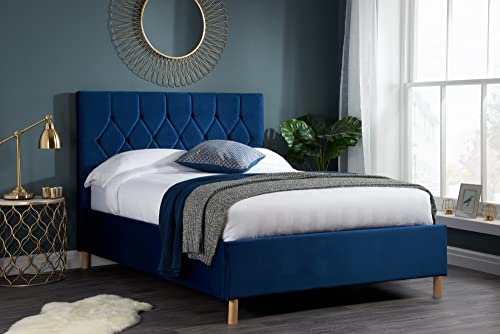 Image of Birlea Loxley 4FT Small Double Fabric Bed - Blue