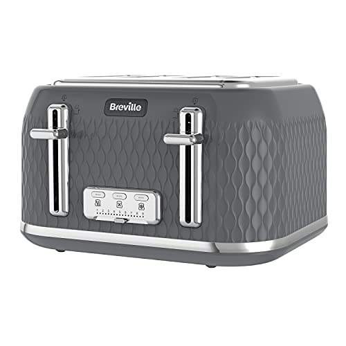 Breville VTR013 Curve 4 Slice Toaster - Grey Chrome 700066578