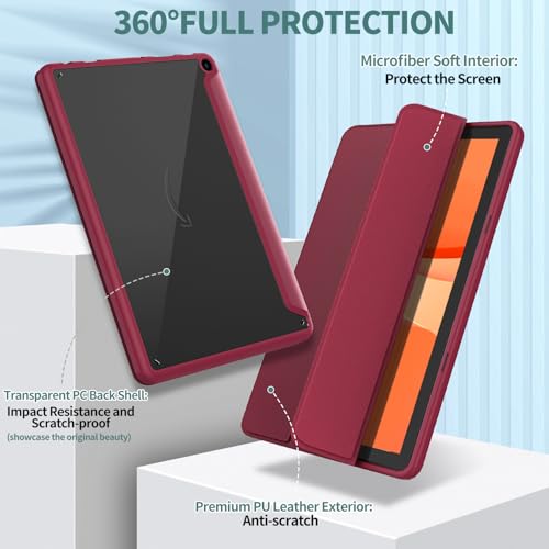 Étui protection tablette 10.1 pouces léger résistant rouge antichoc - 2