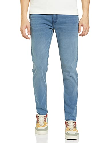 Image of THE INDIAN GARAGE CO Men Slim Fit Solid Mid-Rise Stretchable Jeans