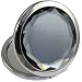 KOLIGHTDouble Sides (One is Normal,Another is Magnifying)Portable Foldable Pocket Metal Makeup Compact Mirror Woman Cosmetic Mirror (Black)