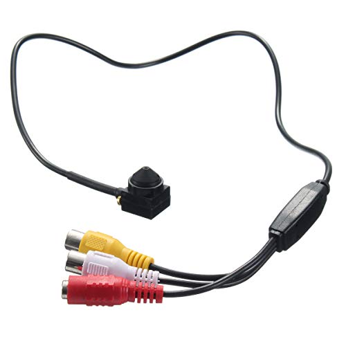 AntDau71 - Mini telecamera cctv cam per dvr con filo CCTV A CONO 205 1200TVL audio video micro camera nascosta per videosorvegianza cw230