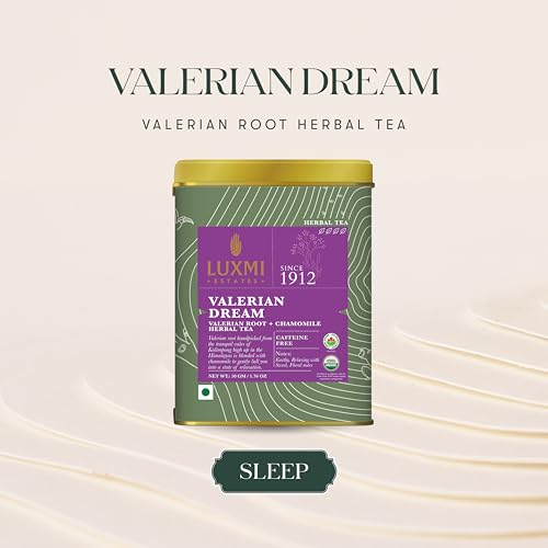 Luxmi Estates - Valerian Dream - Organic Valerian Root Tea for Sleep - Loose Leaf - 50g (25 Cups) | with Valerian Root, Chamomile & Lavender | Perfect Wellness Sleep Tea - Image 3