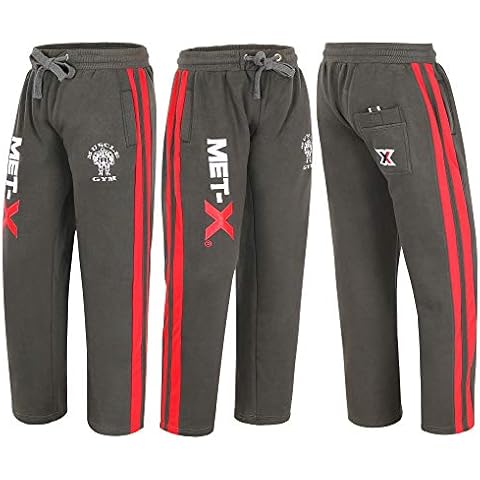 Mens Tracksuit Bottoms Fleece Gym Joggers Warm Sweat Pants Charcoal Grey (Medium) Cover