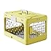 Bothyi Folding Puppy Crate Cat Travel Cage Heavy Duty Transparent Portable Dog Kennel Pet Carrier for Rabbit Puppy Small Dogs Kitten, Yellow