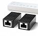 Dinger RJ45 Coupler Cat6 with 4pcs RJ45 Connector Plugs 2 Pack Ethernet Cable Extender Adapter Female to Female for Cat7/Cat6/Cat5e/Cat5 (Black-2 Pack)