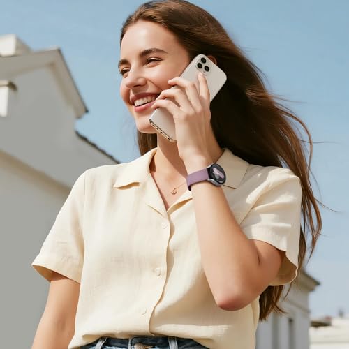 PIOWNN 22mm Watch Strap Silicone Compatible with Garmin Forerunner 255 Strap - Sports Straps for Venu 2 3/Forerunner 265/Vivoactive 4 - Quick Release Band for Galaxy Watch 3 45mm/Gear S3, Smoky Purple - Image 4