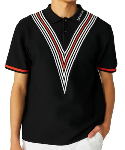 LOUDMOUTH ラウドマウス ゴルフウェア メンズ デザインニットポロシャツ 866602