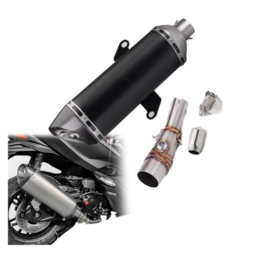 Ligne d'échappement complète Honda ADV 350 de style moto pilote racing en acier noir nero