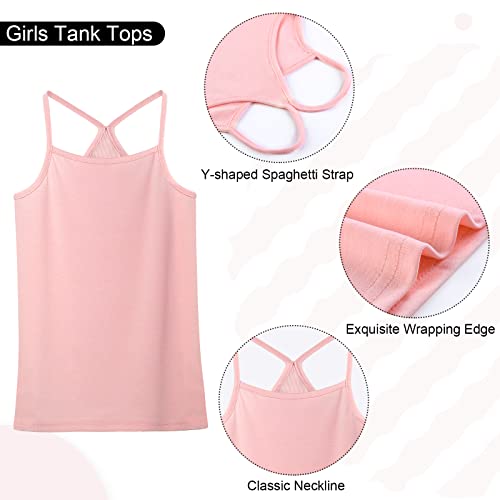 Cooraby 5 Pack Girl Dance Tank Tops Cami Undershirt Sleeveless Spaghetti Strap Tank Top For Ballet #TOP2
