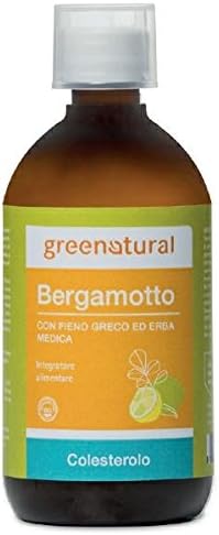 greenatural Bergamot Organic 500 ml Cholesterol with Greek Hay and Alfalfa Made Italy