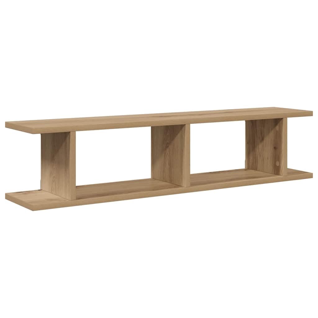vidaXL Wandregale 2 STK. Artisan-Eiche 90x18x20 cm Holzwerkstoff
