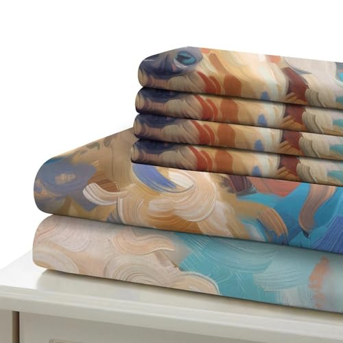 Housse de couette imprimé 3D chien en microfibre résistante durable