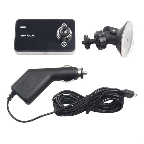 DVR Dash Cam 1080P Dual Lens Telecamere anteriori e posteriori, rilevazione di movimento, registrazione in loop, blocco sensore G, con luci, porte USB/AV, supporta scheda TF