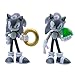 Just Toys LLC Sonic The Hedgehog Buildable Figure, Black & White Limited Edition – 4″ Collectible Toy with Moveable Arms & Accessories (Gold Ring & Chaos Emerald)