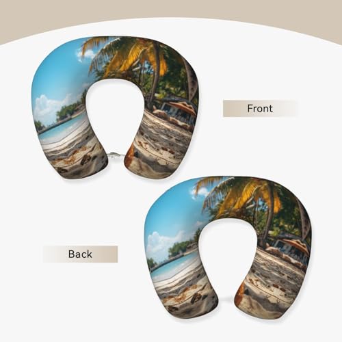 Almohada viscoelástica ergonómica para viaje 25 cm tamaño único miniatura 3