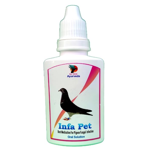 Pigeon Medicine Infapet Syrup, Diarrhea, Digestion, Crop Block Treatment, Oral Solution, Product by Dr PDX (40ml X 2 Bottel)