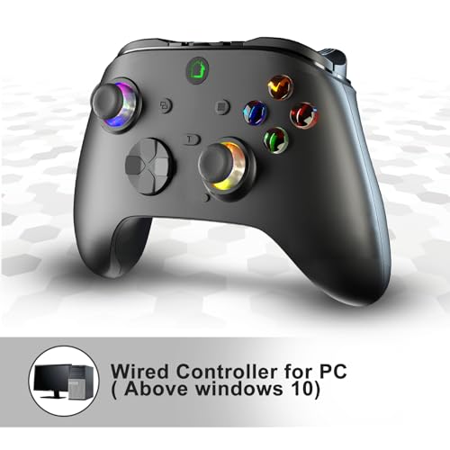 Image of conwin Wired Game Controller for X-BOX-1 /One and PC, Support RGB LED, Turbo, Programmable Button, 3.5mm Jack, Vibration, USB Gamepad for X-BOX-1 need updated by yourself