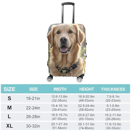 Golden Retriever Luggage Cover Elastic Luggage Covers for Suitcase Travel Luggage Covers Anti-Scratch Washable Suitcase Sleeve Fits 19-32 Inch Luggage2