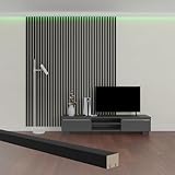 HEXIM MDF Lamellen Black Edition - Musterstück Milana, Länge: 18 cm, Maße: 28x19 mm, Farbe: Black Edition, Material: MDF - Mitteldichte Faserplatte, Brandschutzklasse: B1