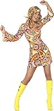 Smiffys Smiffy\'s (34060S) - Disfraz de hippie años 60s para mujer, talla S (36-38)