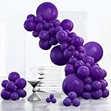 PartyWoo Dark Purple Balloons 152 pcs Different Sizes of 18 12 10 5 Inch Royal Purple Balloon Arch Kit Garland for Graduation Halloween Mardi Gras Baby Shower Birthday Party Decorations Purple-Y16