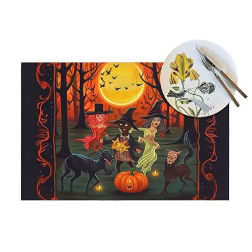 Sets de table de cuisine durables lavables lot de 6 tapis de dîner PVC