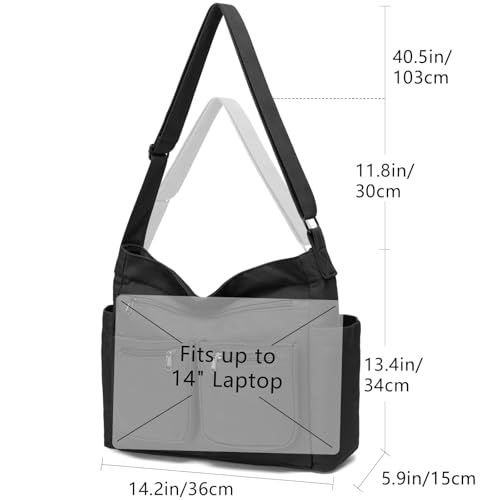 Image of Canvas Casual Messenger Bag Hobo Crossbody Bag Canvas Shouder Tote Handbag for Women and Men
