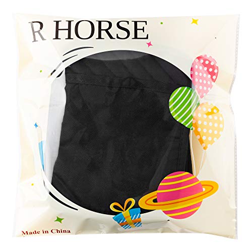 R Horse 6Pcs Pot Holder With Pocket For Kitchen Black Pocket Pot Holder Set Cotton Heat Resistant Potholder Terry Cloth Coaster Kitchen Hot Pad Oven Mitts Hot Pads Trivet For Baking Cooking 7''X9'' #TOP6