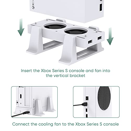 FASTSNAIL-Supporto-di-raffreddamento-per-console-Xbox-Series-SDual-Ventola-di-Raffreddamento-Sistema-di-Raffreddamento-Accessori-Dock-Station3-Livelli-di-Velocita-Regolabile-e-2-Porte-USB-Extra