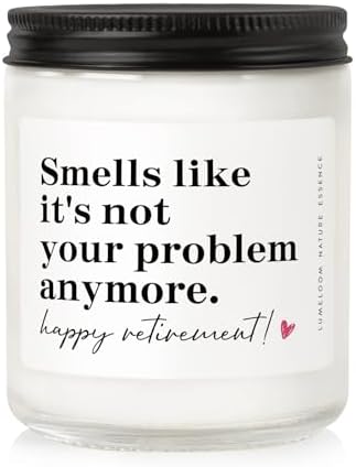 LUMELOOM Retirement Gift for Woman, Men- 9oz Lavender Scented Candle
