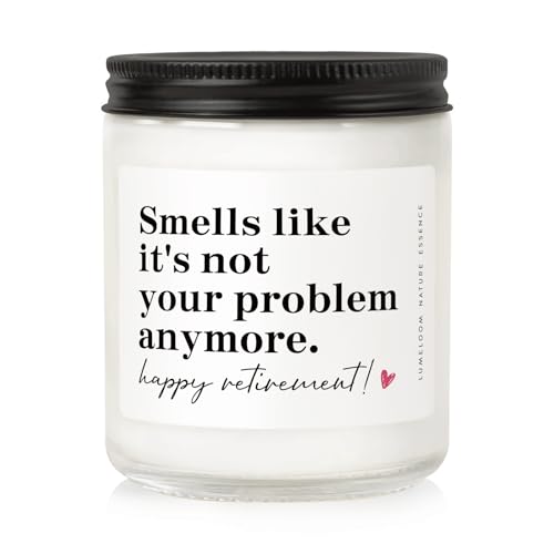 Retirement Gift for Woman, Men – 9oz Lavender Scented Soy Wax Candle- Best 2025 Retired Gifts for Women, Men, Friends, Coworker, Teacher, Funny Retirement Candle Decoration